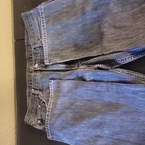 Men's black faded structure jeans size 38x32 excellent use condition - Picture 4 of 6